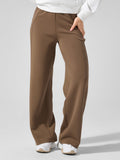 Modal Blend Mid-Rise Wide Leg Pant