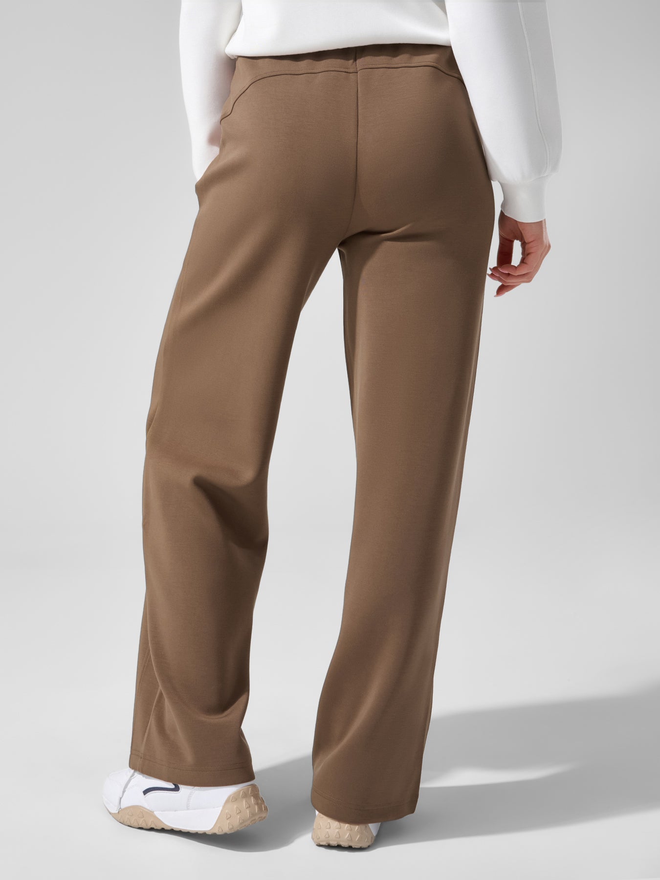Modal Blend Mid-Rise Wide Leg Pant