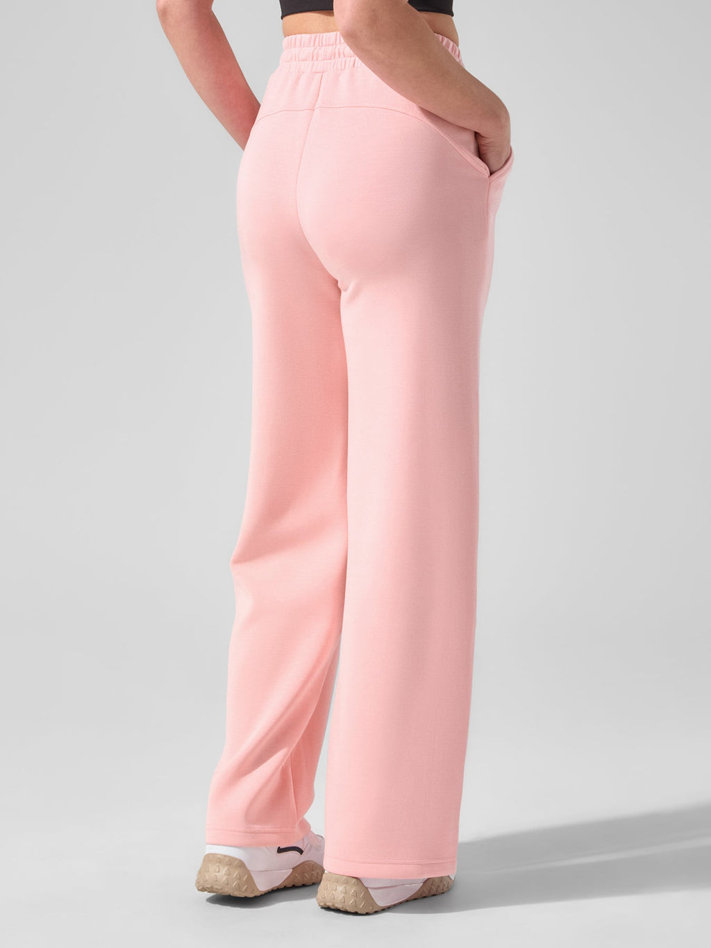 Modal Blend Mid-Rise Wide Leg Pant