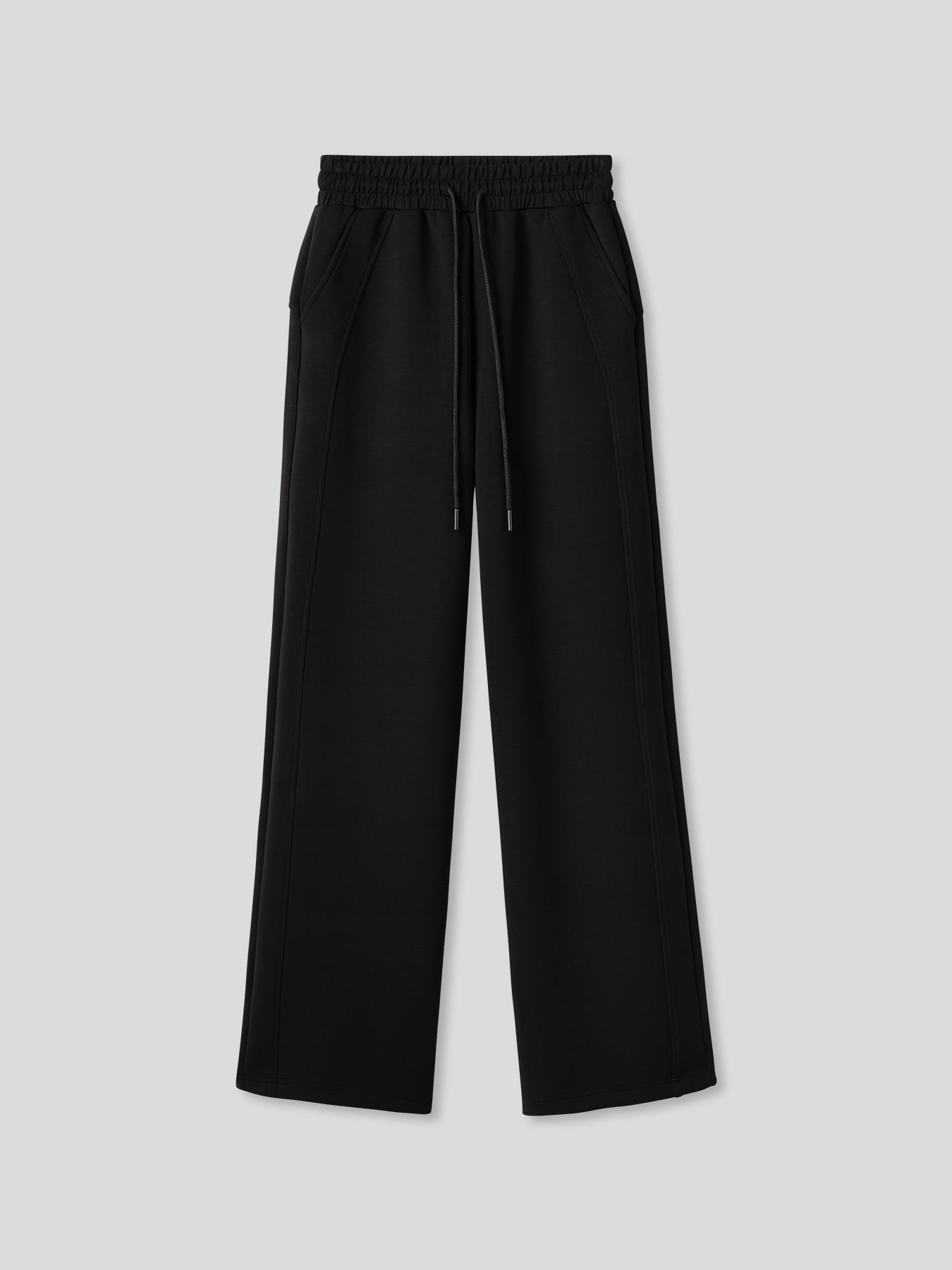 Modal Blend Mid-Rise Wide Leg Pant