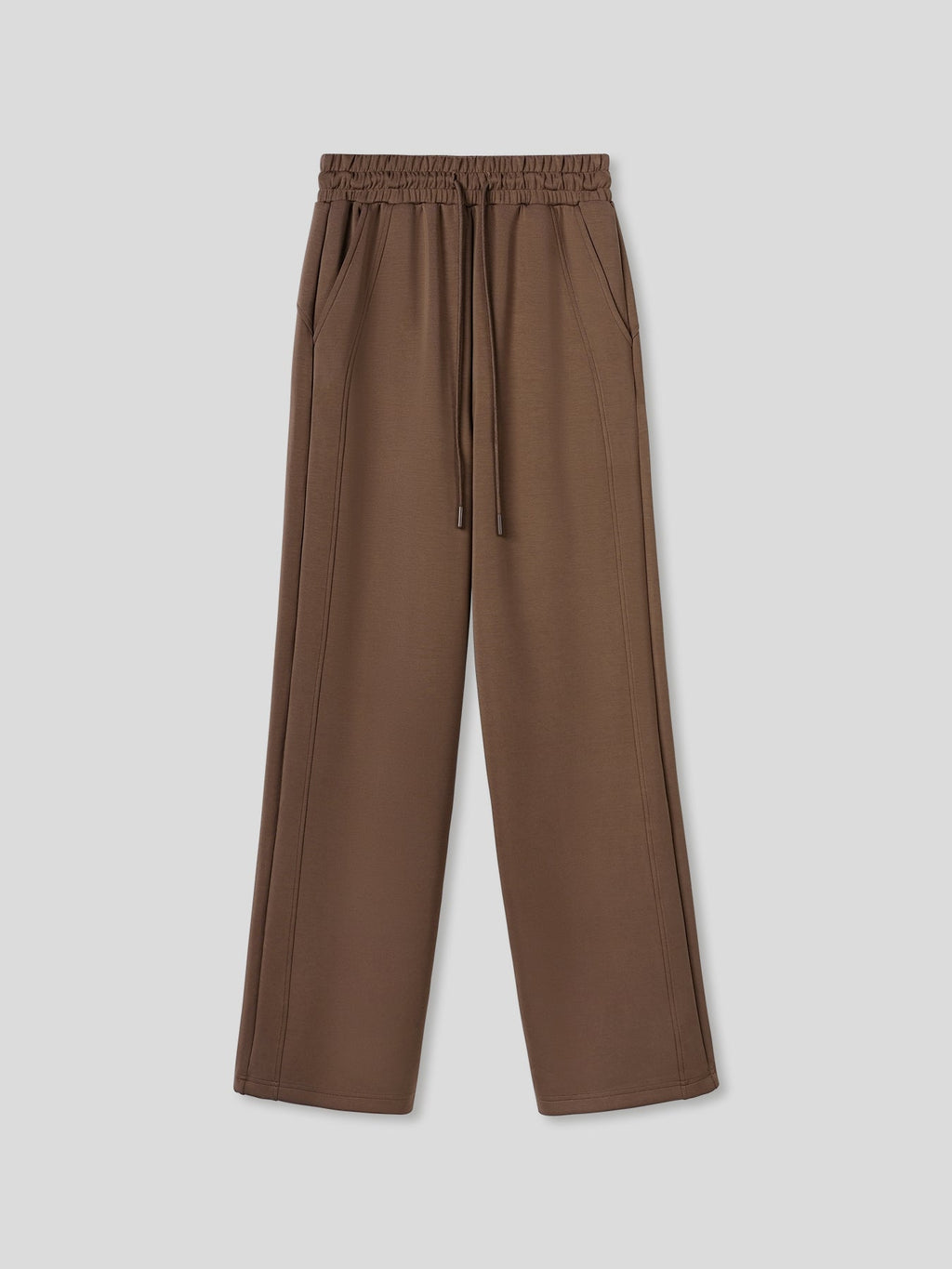 Modal Blend Mid-Rise Wide Leg Pant